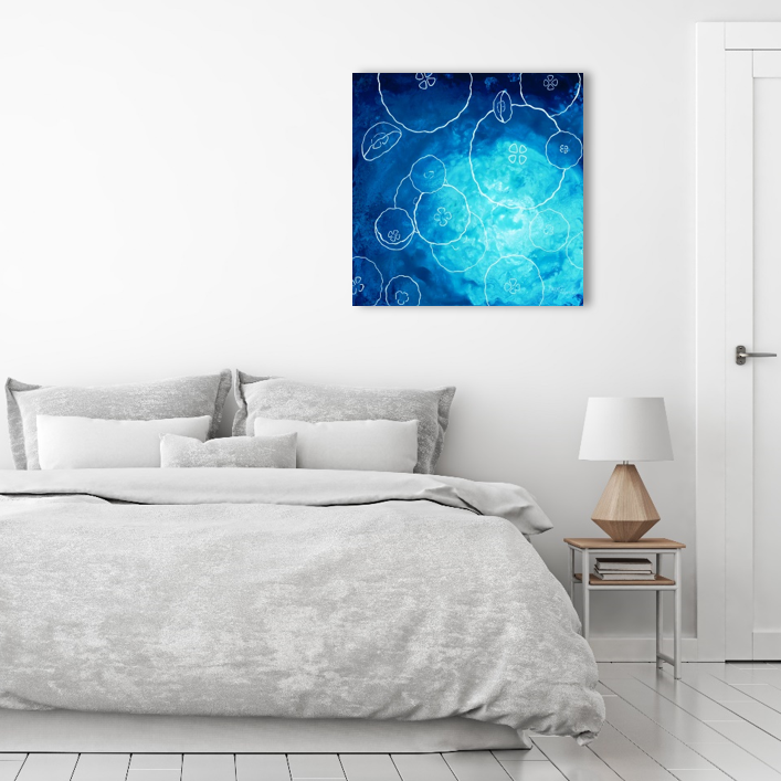 Original Painting of Aurelia Aurita or Moon Jellyfish