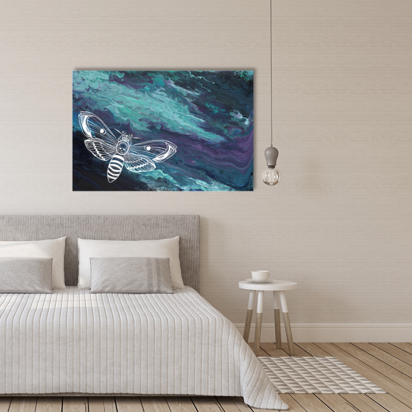 Original Painting of Death's Head Moth
