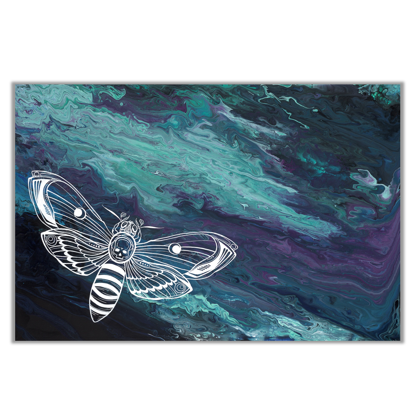 Original Painting of Death's Head Moth