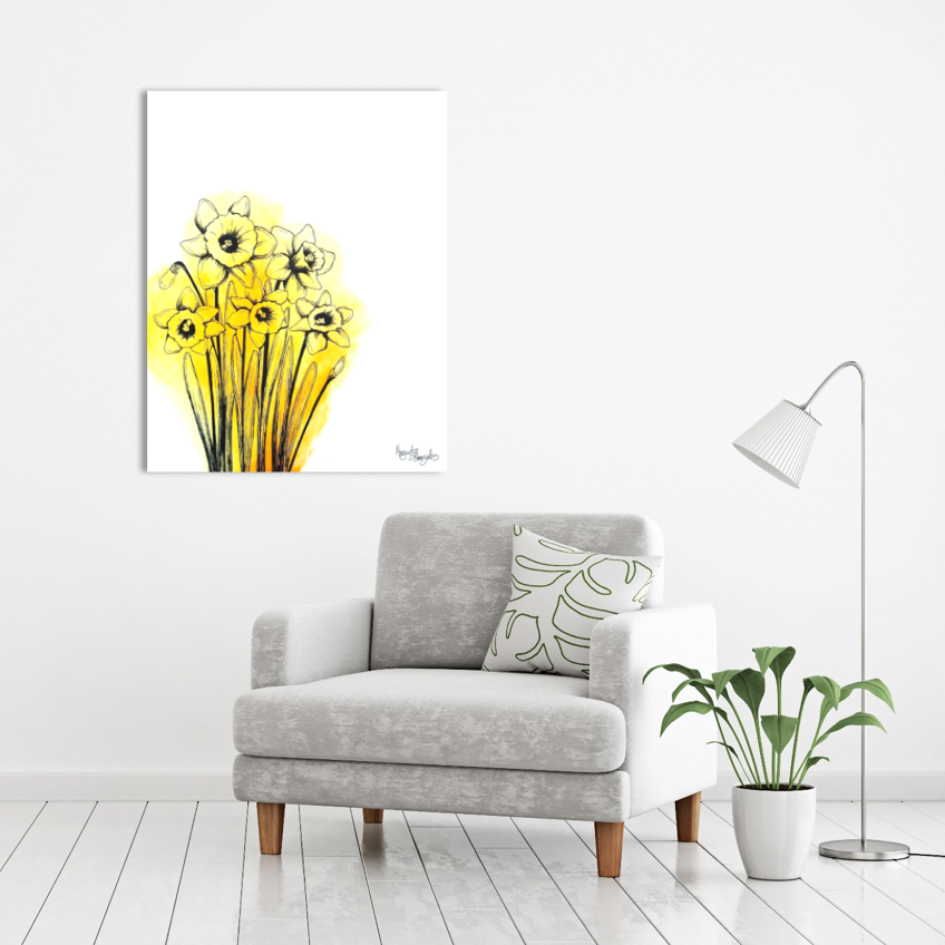 Original Painting of Daffodils 