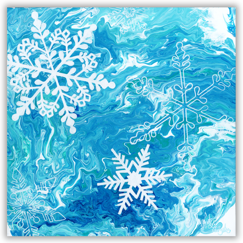 Original Painting of Snowflakes