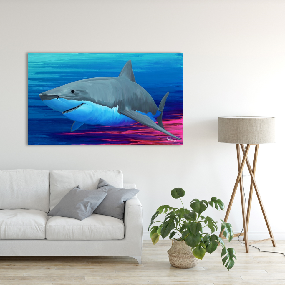 Original Painting of Great White Shark
