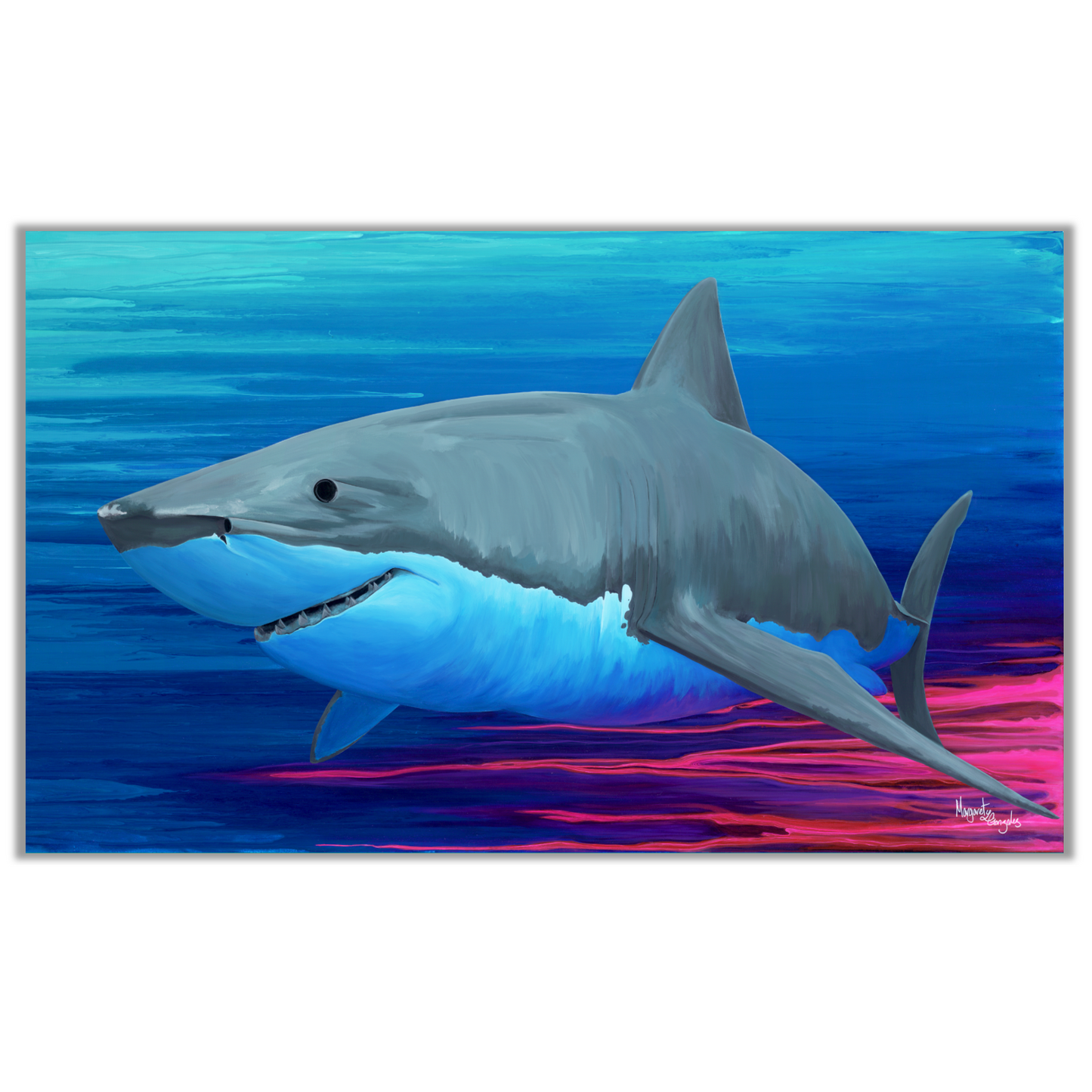 Original Painting of Great White Shark